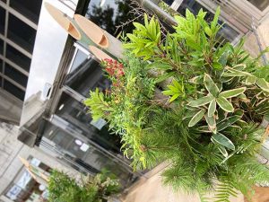 門松作り　-広田地区公民館入口ｰ